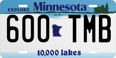MN license plate 600TMB