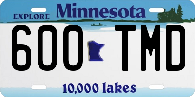 MN license plate 600TMD