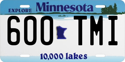 MN license plate 600TMI