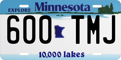 MN license plate 600TMJ