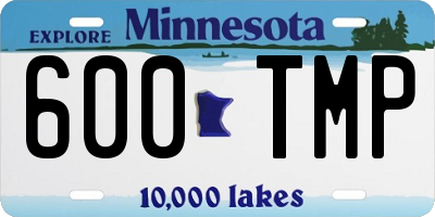 MN license plate 600TMP