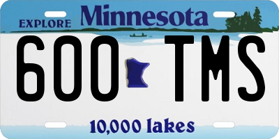 MN license plate 600TMS