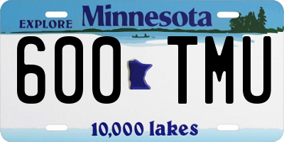 MN license plate 600TMU