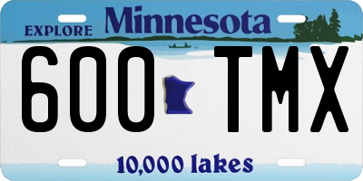MN license plate 600TMX