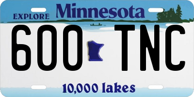 MN license plate 600TNC