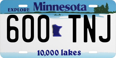 MN license plate 600TNJ