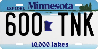 MN license plate 600TNK