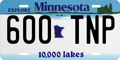 MN license plate 600TNP