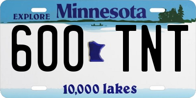 MN license plate 600TNT