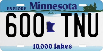 MN license plate 600TNU