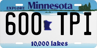 MN license plate 600TPI