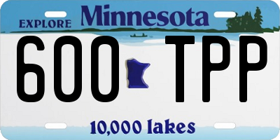 MN license plate 600TPP