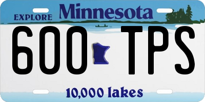 MN license plate 600TPS