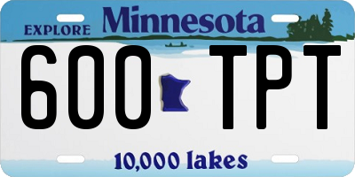 MN license plate 600TPT