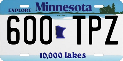MN license plate 600TPZ