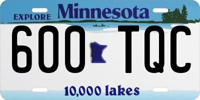 MN license plate 600TQC