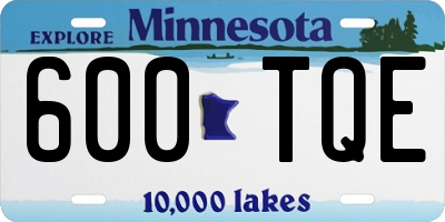 MN license plate 600TQE