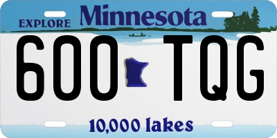 MN license plate 600TQG