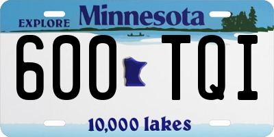 MN license plate 600TQI