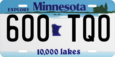 MN license plate 600TQO