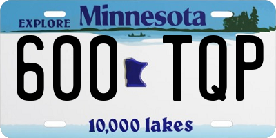 MN license plate 600TQP