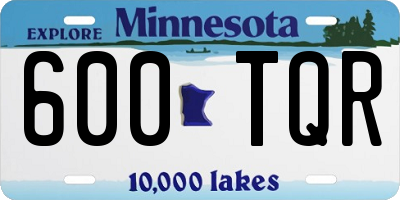 MN license plate 600TQR