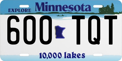 MN license plate 600TQT