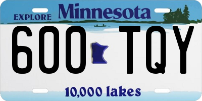 MN license plate 600TQY