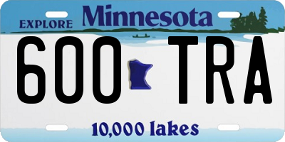 MN license plate 600TRA