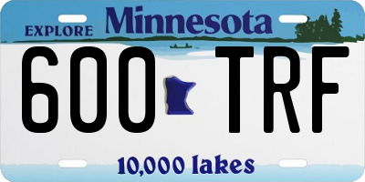 MN license plate 600TRF