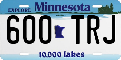 MN license plate 600TRJ