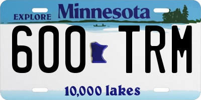MN license plate 600TRM
