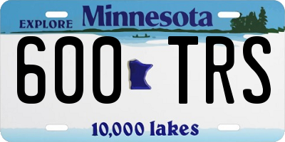 MN license plate 600TRS