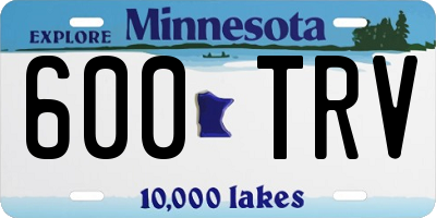 MN license plate 600TRV