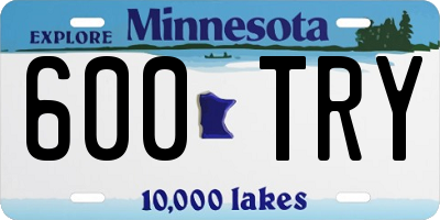 MN license plate 600TRY