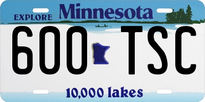 MN license plate 600TSC