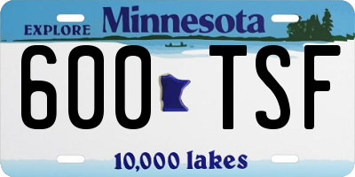 MN license plate 600TSF