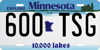MN license plate 600TSG