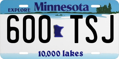 MN license plate 600TSJ