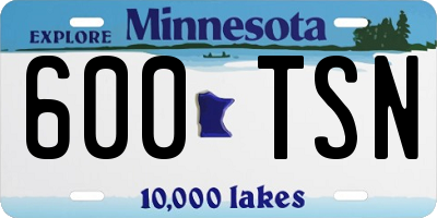 MN license plate 600TSN