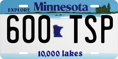 MN license plate 600TSP