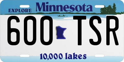 MN license plate 600TSR