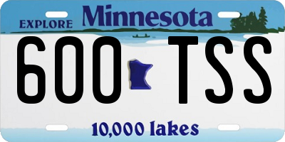 MN license plate 600TSS