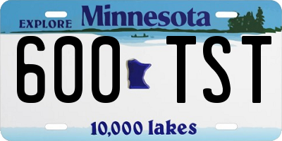 MN license plate 600TST
