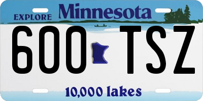 MN license plate 600TSZ