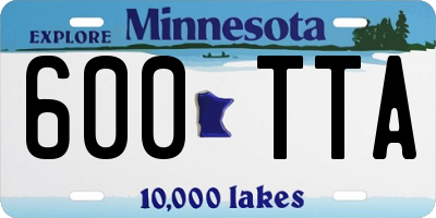 MN license plate 600TTA