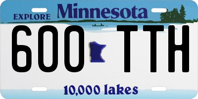 MN license plate 600TTH