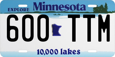 MN license plate 600TTM