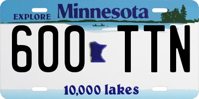 MN license plate 600TTN