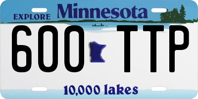 MN license plate 600TTP